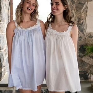 Lenora Julia Floral Lace Nightgown In White L